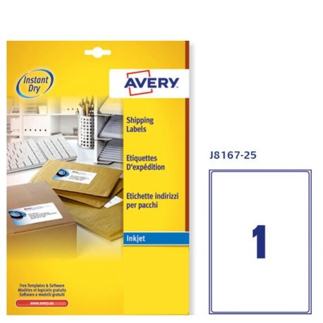 Etichette Avery J8167 210x297 25et./25fg