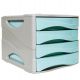 Cassettiera 4 cass. Arda Keep Colour azzurro