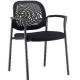 Sedia attesa EQUITY nero con braccioli