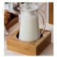 SUPPORTO CARAFFA IN BAMBOO 20X20X8CM NATURALE LEON