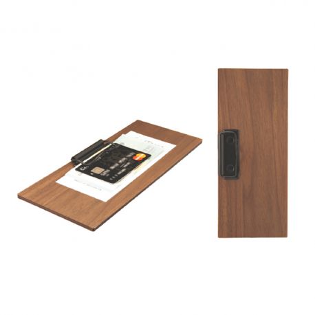 PORTA CONTO IN LEGNO 24X10CM CON FERMAGLIO WALNUT