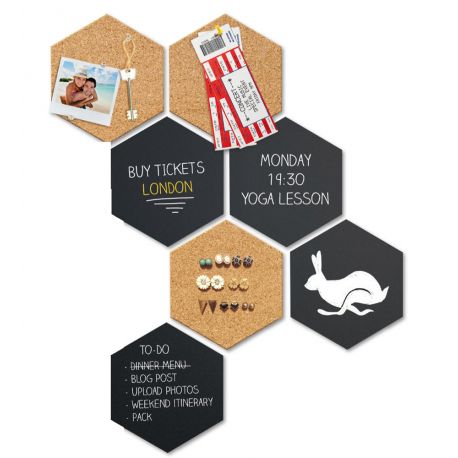 SET LAVAGNE DA PARETE WALL HEXAGON SECURIT