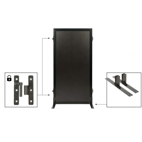 LAVAGNA MULTIB. NERA 60X115CM CORNICE ARG. SECURIT