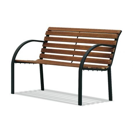 PANCA DA GIARDINO PARCO L122CM IN ACCIAIO E LEGNO