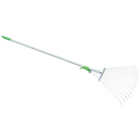 SCOPA IN METALLO PER ERBA E FOGLIE REGOLABILE