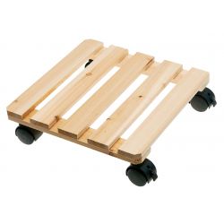 TROLLEY PORTAVASO IN LEGNO 30X30CM