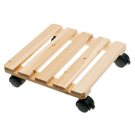TROLLEY PORTAVASO IN LEGNO 30X30CM