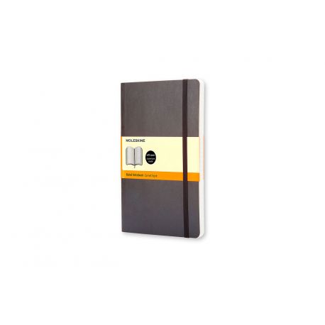 Taccuino righe Moleskine13x21 cop. morbida nero