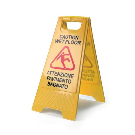 Cavalletto avviso 27x61cm "Pavimento Bagnato"
