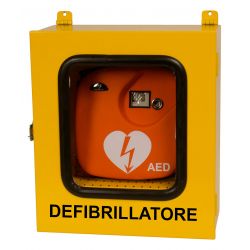 Armadio esterno con termoregolazione e allarme per defibrillatore