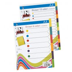 Separatore cartoncino 6 tasti color In Linea