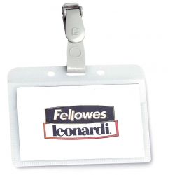 Portanomi Kristal L453TR 6x9cm clip plastica cf.100pz