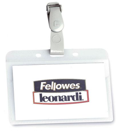 Portanomi Kristal L453TR 6x9cm clip plastica cf.100pz