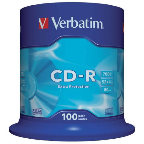 CD-R Verbatim 700MB 80min Torre 100pz