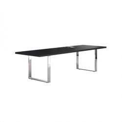 Tavolo riunioni FORMA fianchi metallo 220x100x74 nero ven.
