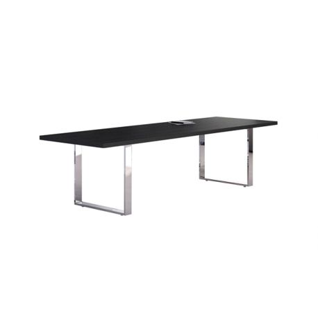 Tavolo riunioni FORMA fianchi metallo 220x100x74 nero ven.