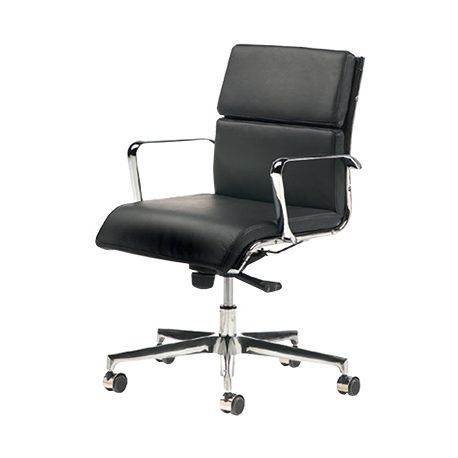 Poltrona direz. Pollux Elite sch.basso ecop. nero