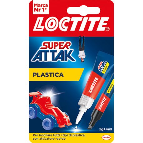 Adesivo istantaneo super Attak plastica cf.2pz
