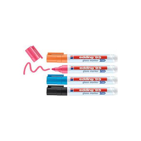 PENNARELLO LAVAGNE VETRO EDDING 95 CF.10 COL.ASS.