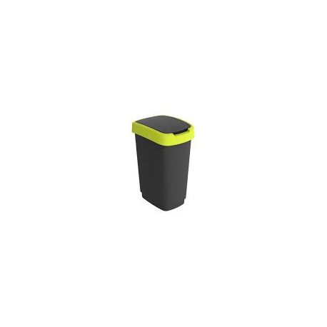 Bidone Rotho Twist 25lt 33x25x48cm nero/lime