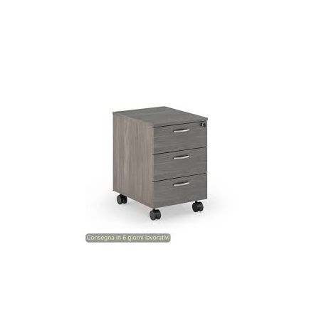 Cassettiera FREE 3 cass.+serr.+rot. frassino