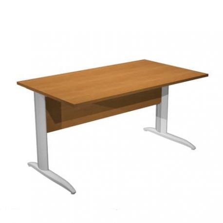 Scrivania FREE 140x80cm f.gr.allum. NOCE CHIARO