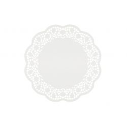 6 SOTTOTORTA DECORATIVI IN CARTA BIANCA DIAM.27CM