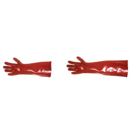 GUANTI PVC ECO ROSSO 35CM TG.10