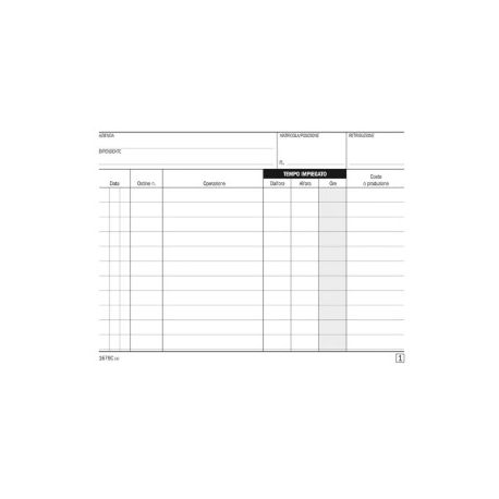 Blocco rapporto lavori 50x2cp 11x16 DU1679C0000