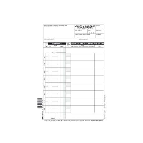 Blocco 50 schede prelievo carburante 21x15 Edipro