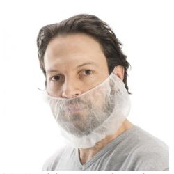 Copri barba elastico nuca tg.unica ppl 100pz bianc