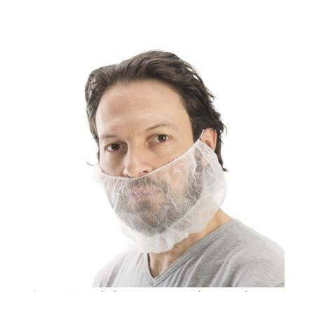 Copri barba elastico nuca tg.unica ppl 100pz bianc
