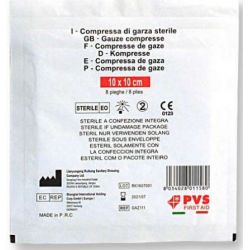 Garza sterile 8 strati 10x10cm busta singola