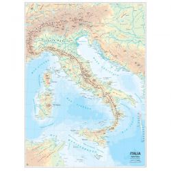 Carta murale Italia fis/pol. 97x134