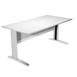 Scrivania FREE 80x80cm f.metallo grigio