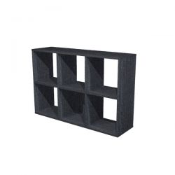 Libreria SQUARE 6cas. lin. 104x29x70h nero venato