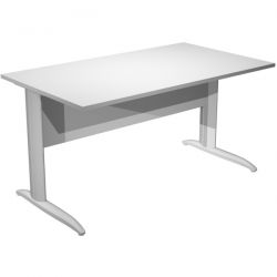 Scrivania FREE 140x80cm f.gr.allum. BIANCO