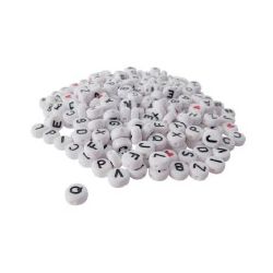 PERLINE IN PLASTICA ALFABETO PZ.250