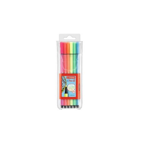 STABILO PEN 68 ASTUCCIO 6 COLORI NEON MM.01