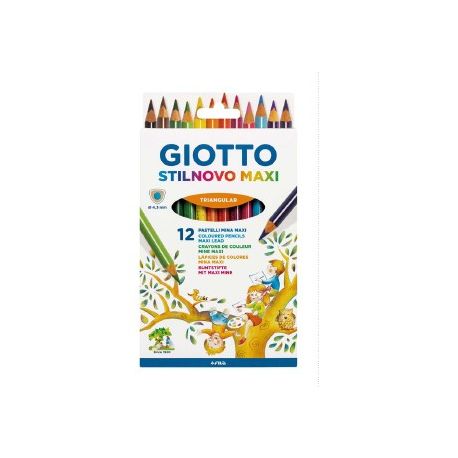 MATITONI TRIANGOLARI GIOTTO STILNOVO MAXI 12 COL