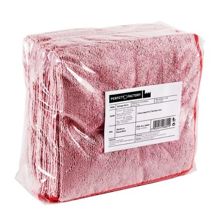 Cf 10 panni microf. 40X40cm rosso Ultrega Perfetto