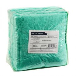 Cf 10 panni microf. 40X40cm verde Ultrega Perfetto