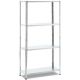 Scaffale metallico 4 ripiani 75x30x147H cm leggero