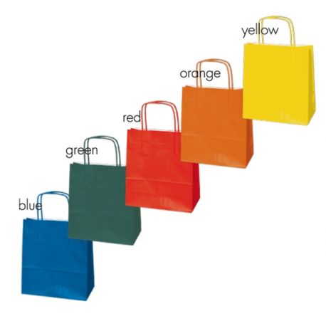 CF. 25 SHOPPERS CARTA 18X8X24CM TWISTED COL.ASS.