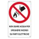 CARTELLO ALL. 16,6X26,2CM NON ACQUA X SPEGNERE
