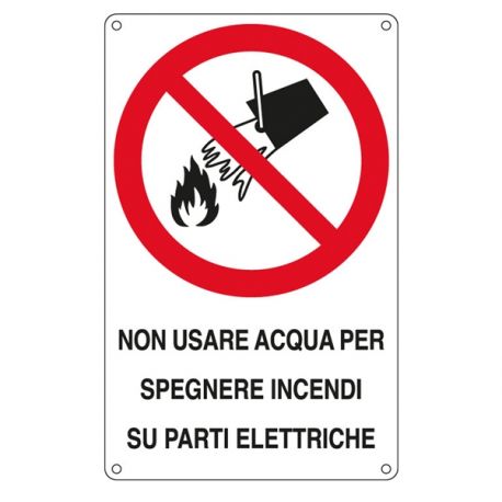 CARTELLO ALL. 16,6X26,2CM NON ACQUA X SPEGNERE