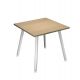 SCRIVANIA 80X80XH74,4CM BI/ ROV. SKINNY METAL