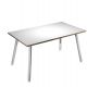 SCRIVANIA 140X80XH74,4CM BI/ BI SKINNY METAL