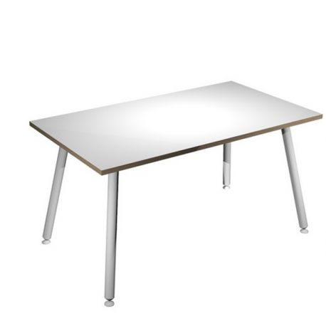 SCRIVANIA 140X80XH74,4CM BI/ BI SKINNY METAL