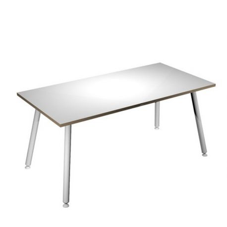 SCRIVANIA 160X80XH74,4CM BI/ BI SKINNY METAL